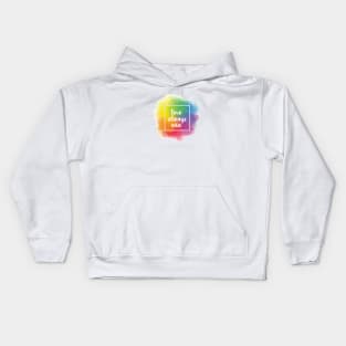 love always win rainbow brush Kids Hoodie